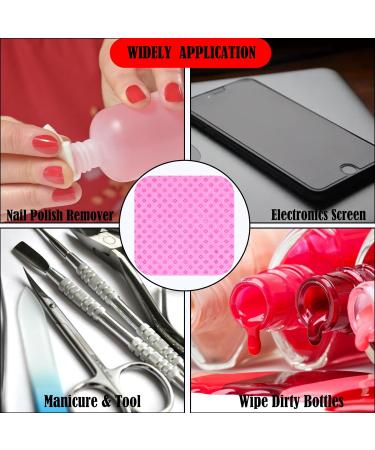 Lint Free Nail Wipes 600PCS | Non-Woven Nail Polish Remover & Lash Extension Glue Wipes | Salon Supplies with Nail File & Cuticle Pushers - Shop Internationally - Buy Online on GoSupps.com