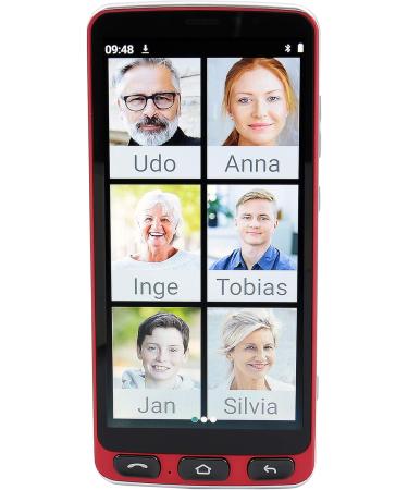 Olympia Neo Senior Smartphone - Extra Large Display Hearing Aid Compatible Emergency Call Button Red - Model 2287 - International Shipping Available - Buy Online on GoSupps.com
