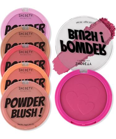 Powder Blush for Face Cheek Blush Blendable Lightweight Pink Blush Palette Contour and Highlight Natural Matte Glow Blush Highly Pigmented Face Blush - Buy Online on GoSupps.com