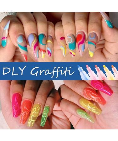 U-Shinein 12 Colors Nail Art Pens - Waterproof Nail Art DIY Painting Pen Kit - Quick Dry & Easy to Use - Nail Point Liner for Drawing Graffiti & Doting Flower Designs - 1.00 ml (Pack of 1) - Buy Online on GoSupps.com