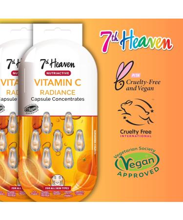 7th Heaven Vitamin C Capsule Concentrates (7 Day Supply). Daily Glow Cream. Brightening Vitamin C Capsules for Face Care (all Skin Types). Vegan Vitamin C Serum for Face - Genuine 7th Heaven Skin Care - Buy Online on GoSupps.com