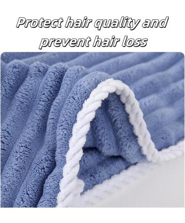MYNOCK Coral Velvet Hair Dryer Cap | Fast Absorption Blue Hair Towel Wrap for Women - Buy Online on GoSupps.com