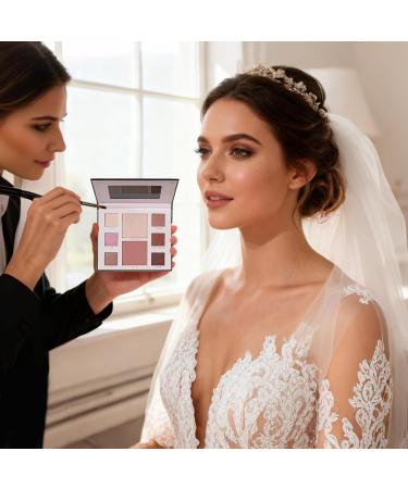 Pink Eyeshadow Palette Waterproof Matte Illuminator Long Lasting Eyeshadow Palette - Colorful Eyeshadow Palette | For Winter Campfire Events Cosplay Party Stage Show Christmas - Buy Online on GoSupps.com