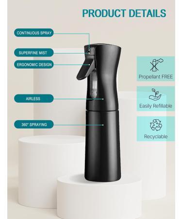SIVLKI 2 Pack Water Spray Bottle - 200ml Ultra Fine Continuous Atomizer for Plants Hair Salon Skin Care & Cleaning - International Shipping Available - Buy Online on GoSupps.com
