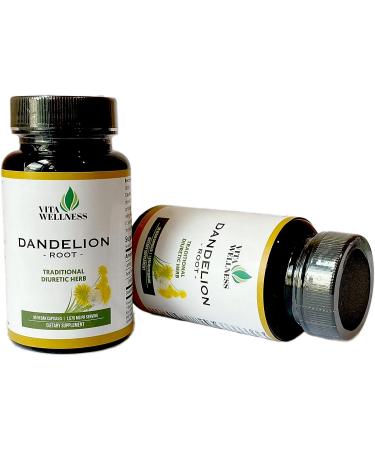 Organic Dandelion Root Capsules - Traditional Diuretic Herb - Non-GMO & Vegan - 120 Capsules for Immunity Support - Buy Online on GoSupps.com