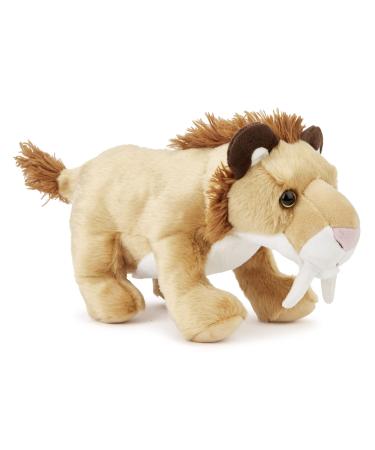 Zappi Co Plush Children's Stuffed Soft Cuddly Plush Toy-Part of Safari Animals Collection Perfect for Kids (38cm Length) (Smilodon)