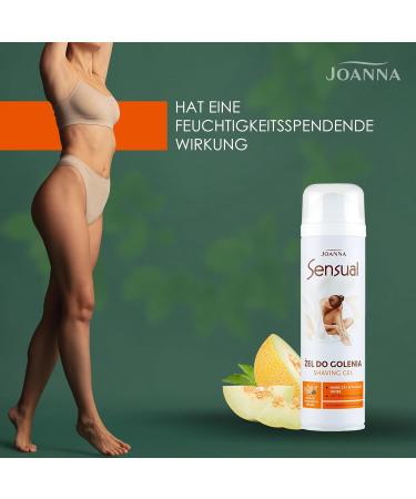 Joanna Sensual Razor Gel for Women - Honeydew Melon Moisture & Smooth Shave (200ml) - Reduces Irritation & Cuts - Buy Online on GoSupps.com
