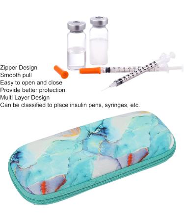 Insulin Cooling Bag | Insulated EVA Travel Cooler Case Marble Green | Diabetic Supplies for Elderly - Buy Online on GoSupps.com