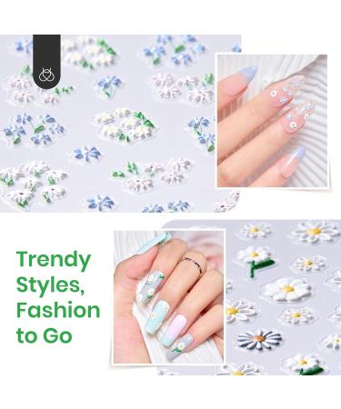 Beetles Gel Polish Top Coat & 5D Flower Nail Stickers - No Wipe UV LED - Perfect for Girls & Women | Garden Walk Design - Buy Online on GoSupps.com