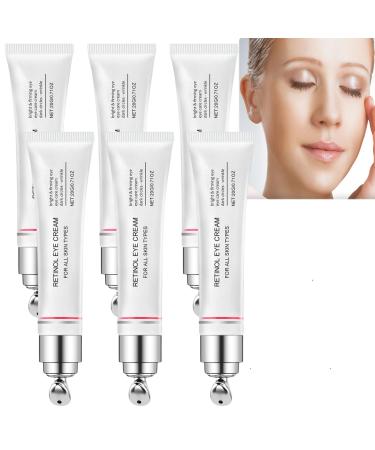 JASUBAI Set of 6 retinol creams for dark circles wrinkles and puffiness anti-aging under-eye bags hyaluronic acid treatment day and night moisturizing cream repairing serum