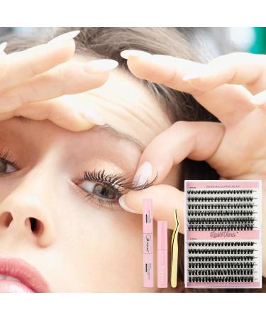 DIY Lash Kit Eyelash Applicator Tool | 30D 40D Comfortable Diy Cluster Lash Extension Kit For Cosplay Cosmetics Daily Makeup Coobaa 30D+40D+remover+double-ended glue+tweezers - Buy Online on GoSupps.com