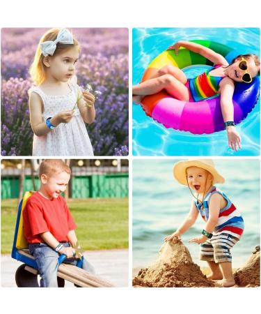 Vicloon Safety Wristband Bracelets 8 Pcs - Child Kids ID Bracelet with Pen - Anti Lost & Waterproof - Dinosaur and Spaceship Design - Buy Online on GoSupps.com