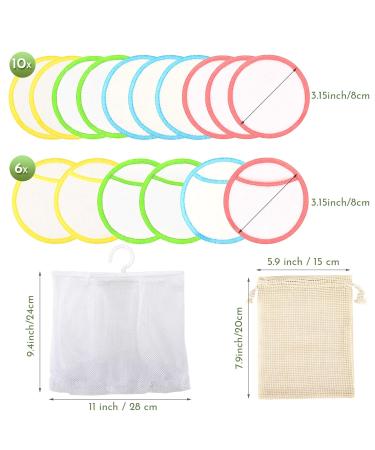 16Pcs Reusable Makeup Remover Pads - Eco-Friendly Bamboo Cotton Rounds for Sustainable Beauty - Buy Online on GoSupps.com