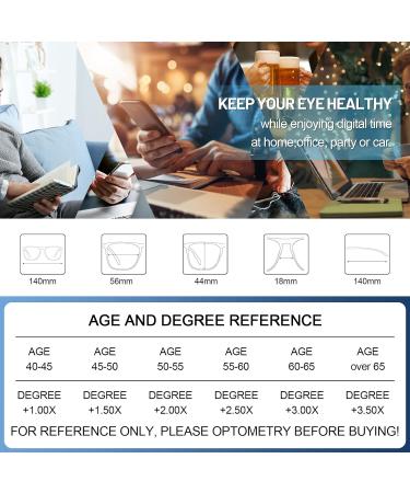 MARE AZZURO Oversized Blue Light Blocking Reading Glasses for Men - 2.25 Strength Computer Readers in Black - Shop Internationally - Buy Online on GoSupps.com