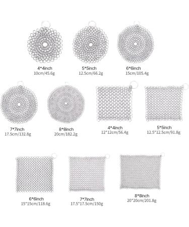 4-8 Inch Cast Iron Cleaning Tool Kitchen Pot Cleaner Scrubber Stainless Steel Rust Remover Scraper Metal Cleaning Brush Daily Household Cleaning Tool Square 8  - Buy Online on GoSupps.com