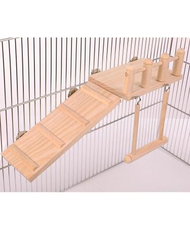 Bird Perches Cage Toys Play Gyms Stands with Climbing Ladder & Swing for Green Cheeks, Lovebirds, Chinchillas - Bird Cage Chewing Toys Set - Buy Online on GoSupps.com