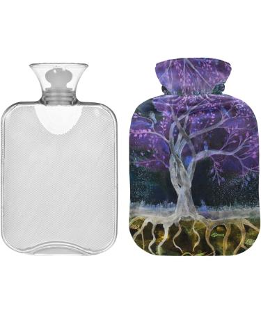 NAANLE Purple Tree of Life Hot Water Bottle | 2L Heat & Cold Therapy | Back Pain Relief & Hand/Foot Warmer - Buy Online on GoSupps.com