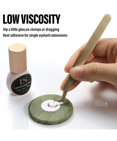 Extra Strong Eyelash Extension Glue - PINKZIO | 1 Sec Drying Time & 7 Weeks Retention | Professional Clear Adhesive for Semi-Permanent Extensions - Buy Online on GoSupps.com