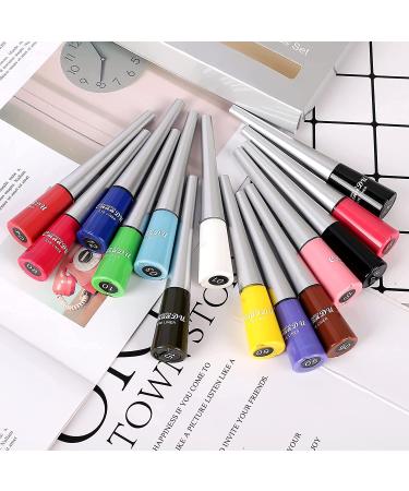 14-Color Waterproof Liquid Eyeliner Set - Long-Lasting Neon Makeup for Girls | International Shipping - Buy Online on GoSupps.com