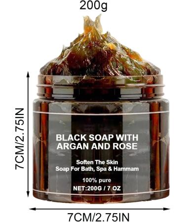 Olive Oil Black Soap 200g Natural Moroccan Soap Camping Cleansing Soap Hydrating Skin Soap Skin Brightening Soap Refreshing Black Soap for Women Men Travel Home Business Trips - Buy Online on GoSupps.com