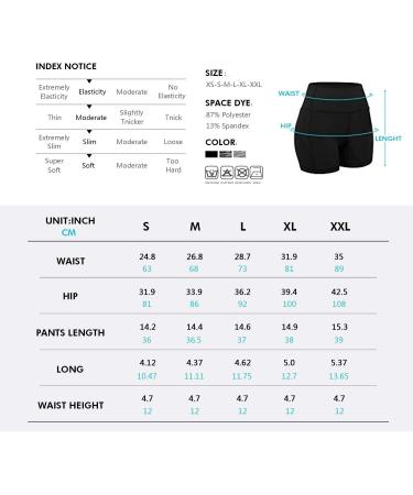 Women's High Waist Yoga Shorts - Opaque Fitness Leggings with Cell Phone Pocket - Black Short Sports Pants for Running & Jogging - Buy Online on GoSupps.com