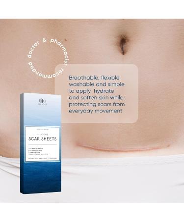 Silicone Scar Removal Sheets - Reusable & Waterproof Patches for C-Section, Burn, Acne, Stretch Marks - 4 Sheets - Buy Online on GoSupps.com