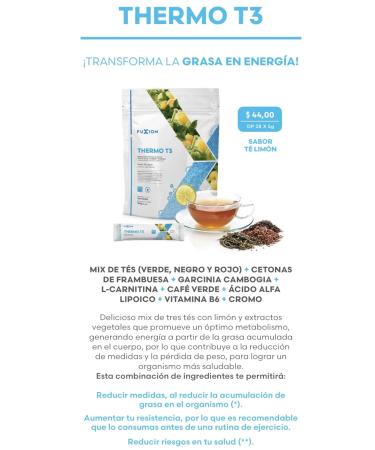 Fuxion Thermo T3 & Nocarb-T (20 Sachets) - Powerful Weight Loss and Energy Boosting Combo - Buy Online on GoSupps.com