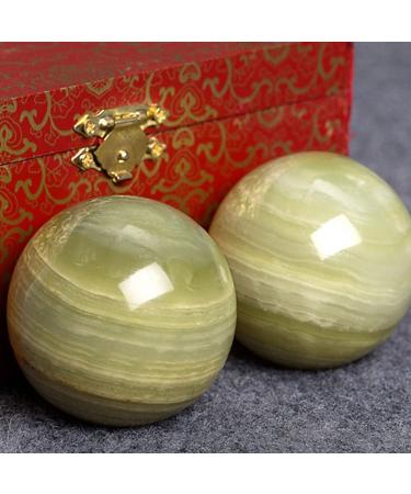 Unbit Baoding Balls - Marble Green Stress Balls for Adults | Decompression Hand Exercise | 50mm Chinese Sports Massage Ball - Buy Online on GoSupps.com