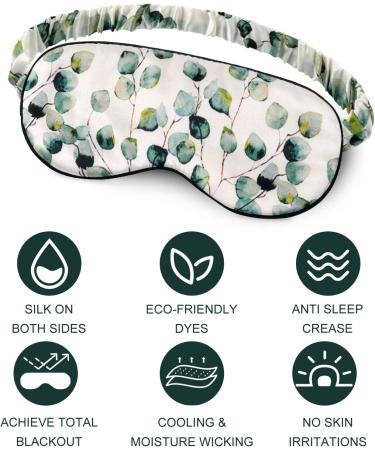 OLESILK 100% Natural Mulberry Silk Sleep Eye Mask Block Out Light  Fashion Printed Eye Mask Blindfold for Women Men Full Night Sleeping  Chic Eye Cover Eyeshade  Pattern 2 - Buy Online on GoSupps.com