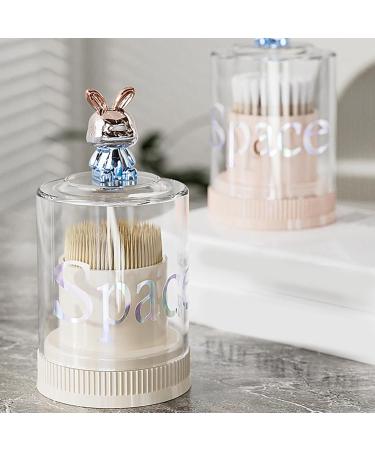 Luofeng Cute Rabbits Cotton Pad Holder & Lipstick Organizer - Stylish Cosmetic Storage Box for Jewelry & Makeup - Buy Online on GoSupps.com