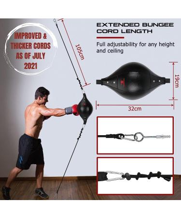 Boxerpoint Double End Punching Bag Kit | Adjustable Cords, Hand Wraps, Carry Bag | Boxing Equipment for Home and Gym - Buy Online on GoSupps.com