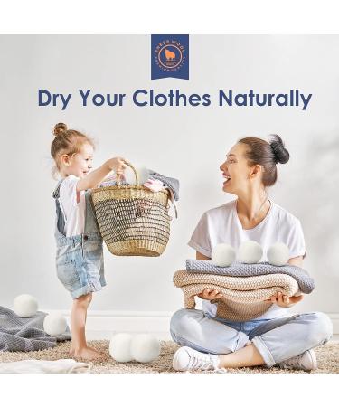 3 Pack XL Organic Wool Dryer Balls - 100% New Zealand Wool Fabric Softener - Reusable & Eco-Friendly - 1000 Loads - Wrinkle-Free Laundry - Baby Safe - White - Buy Online on GoSupps.com