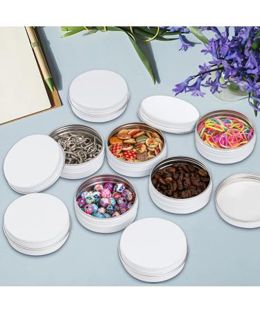 Foraineam 48-Pack Aluminum Lip Balm Jars | Empty Round Travel Cream Cans with Screw Lid | White Metal Containers for Travel - Buy Online on GoSupps.com