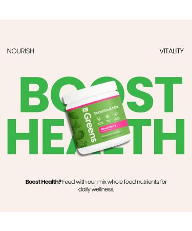 310 Nutrition Organic Superfood Greens Powder Super Green Powder Supplement with Daily Greens Spirulina Vegetable Enzymes & Antioxidants Immunity Boost Mixed Berry 30 Servings Greens - Mixed Berry - Buy Online on GoSupps.com