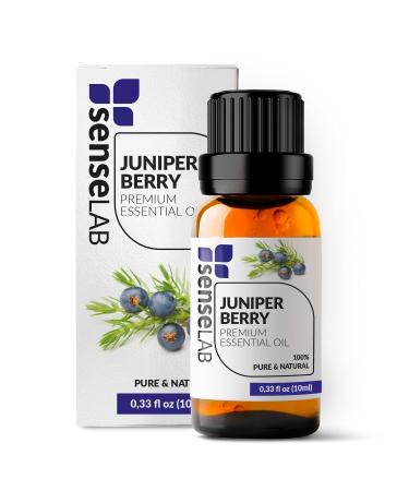 SenseLAB Juniper Berry Essential Oil - 100% Pure Extract Juniper Oil Therapeutic Grade for Diffuser and Humidifier - Skin Care Oil - Relaxing and Soothing Oil - Uplifts Mood (10 ml) Juniper Berry 10ml