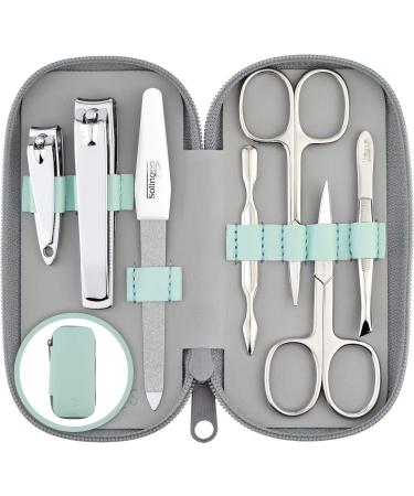 marQus Solingen Germany Manicure Sets for Women & Men 7 Pcs Set - Quality Grooming Kit Nail Clippers & Toenail Clippers tweezers Nail Kit - Fabulous Gift for all Occasions 3. Mint