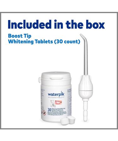 Waterpik Boost Water Flosser Tip & 30 Fresh Mint Whitening Tablets - Gentle Teeth Whitening & Stain Removal - Buy Online on GoSupps.com