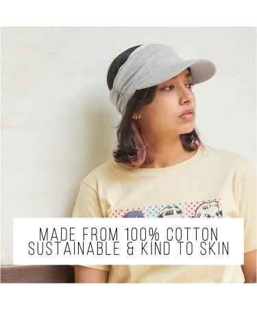 CHARM Women's Sun Protection Cap - Light Grey Umbrella Hat for Golf & Tennis | Stylish Sun Visor - Buy Online on GoSupps.com