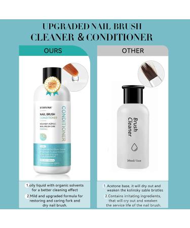 STARVINA 3-IN-1 Nail Brush Cleaner & Restorer 120ml - Perfect for Poly Gel, Dip Powder & Acrylic Brushes - Buy Online on GoSupps.com