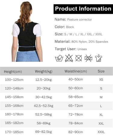 Adjustable Back Posture Corrector Back Therapy Shoulder Lumbar Brace Spine Support Belt Adult Children Belt (Size : Large) (Small) (XX) - Buy Online on GoSupps.com