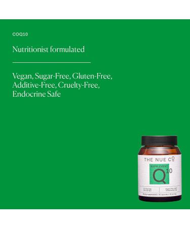 The Nue Co. COQ10 Supplement - Energy Skin & Heart Health Vegan & Gluten Free 30 Capsules - Buy Online on GoSupps.com