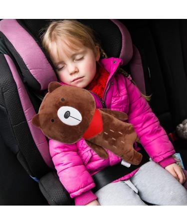 Pinkgarden Car Pillow for Kids - Seatbelt Cover and Head Rest Cushion for Toddler (Bear) - Buy Online on GoSupps.com
