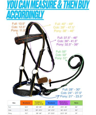 Amazing Horse Stuff Sidepull Bridle - Designer Hand Carving Curved Riding Straps | Full Cob Pony - International Shipping Available - Buy Online on GoSupps.com