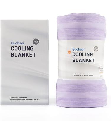 Guohaoi Cooling Blanket 90x108 King Size | Absorbs Heat for Hot Sleepers | Oeko-Tex Certified Cool Fiber | Breathable & Hypoallergenic | Purple - Buy Online on GoSupps.com