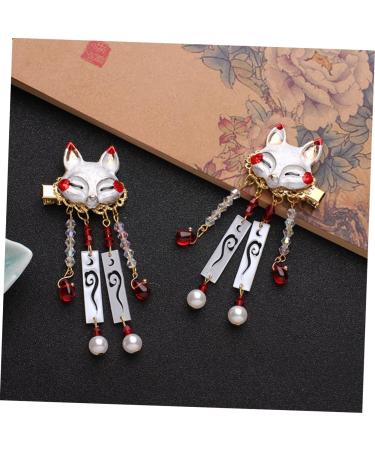 SHOWERORO 1 Pair Fox Tassel Clip Women Tassel Hair Clip Tassel Animal Hair Clip Chinese Tassel Hair Clip Chinese Tassel Hairpin Dangle Tassel Hair Clip Tassel Hairpin Tassel Barrette - Buy Online on GoSupps.com
