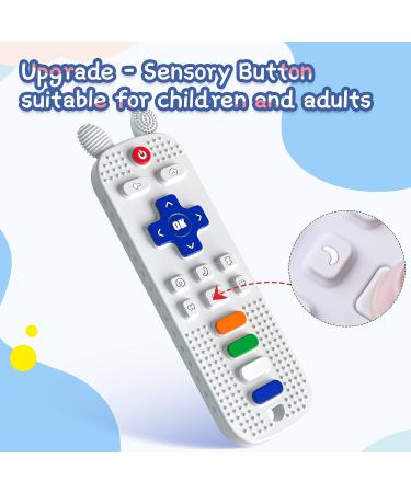Scuwtocn Remote Control Baby Teething Toy | Silicone Teether for Babies 6-12 Months | Chew & Sensory Toy (Grey & Pink) - Buy Online on GoSupps.com