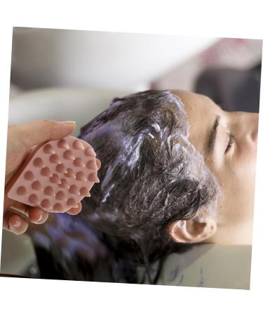 Foytoki Silicone Bathing Brush - 1 Piece Scalp Massage & Shampoo Brush - Pink Birthday Gift - 8.5x7cm Silicone Ridge Bathroom Brush - Buy Online on GoSupps.com