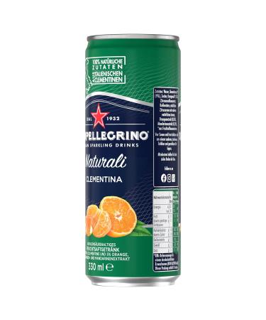 San Pellegrino Clementina 24 Pack - 14% Mandarin & Clementine Juice 0.33L Cans - Refreshing Italian Lemonade for International Shipping - Buy Online on GoSupps.com