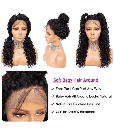 Buy 14-Inch Brown Lace Front Wig | Real Brazilian Water Wave Human Hair | Pre-Plucked 150% Density International Shipping - Buy Online on GoSupps.com