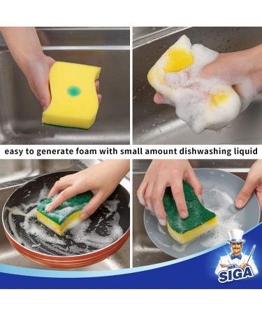 MR.SIGA Heavy Duty Scrub Sponge 24 Pack - Size 11x7x3cm - Long-Lasting Cleaning Sponges - Buy Online on GoSupps.com